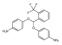 4-[(4-aminophenoxy)-[2-(trifluoromethyl)phenyl]methoxy]aniline结构式