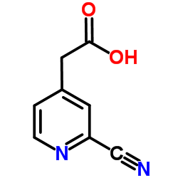 2-(2-Cyanopyridin-4-yl)acetic acid structure