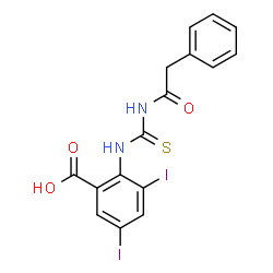 3,5-DIIODO-2-[[[(2-METHYLBENZOYL)AMINO]THIOXOMETHYL]AMINO]-BENZOIC ACID结构式