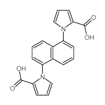 1-[5-(2-carboxypyrrol-1-yl)naphthalen-1-yl]pyrrole-2-carboxylic acid Structure