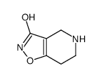 4,5,6,7-四氢异噁唑并[4,5-c]吡啶-3(2H)-酮结构式