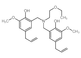 Phenol,2,2'-[[(2-ethoxyethyl)imino]bis(methylene)]bis[6-methoxy-4-(2-propenyl]-(9CI)结构式