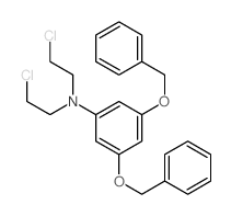 N,N-bis(2-chloroethyl)-3,5-bis(phenylmethoxy)aniline structure