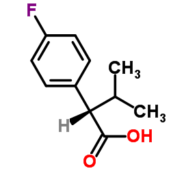 (S)-2-(4-氟苯基)-3-甲基丁酸结构式