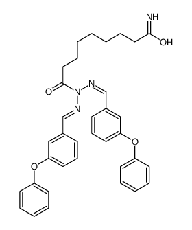 N',N'-bis[(3-phenoxyphenyl)methylideneamino]nonanediamide Structure