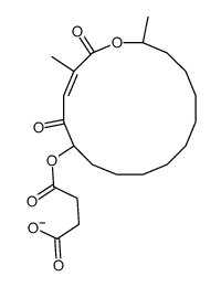 4-[(3,16-dimethyl-2,5-dioxo-1-oxacyclohexadec-3-en-6-yl)oxy]-4-oxobutanoate Structure