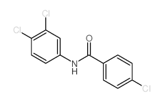 4-chloro-N-(3,4-dichlorophenyl)benzamide结构式