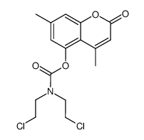 Bis-(2-chloro-ethyl)-carbamic acid 4,7-dimethyl-2-oxo-2H-chromen-5-yl ester结构式