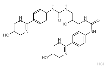 Urea,1,1'-(2-hydroxytrimethylene)bis[3-[p-(1,4,5,6-tetrahydro-5-hydroxy-2-pyrimidinyl)phenyl]-,dihydrochloride (7CI,8CI) Structure