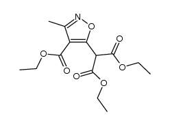 (4-ethoxycarbonyl-3-methyl-isoxazol-5-yl)-malonic acid diethyl ester Structure