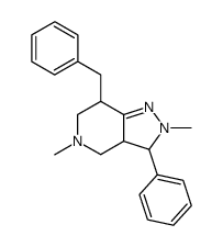 7-benzyl-2,5-dimethyl-3-phenyl-3,3a,4,5,6,7-hexahydro-2H-pyrazolo[4,3-c]pyridine结构式