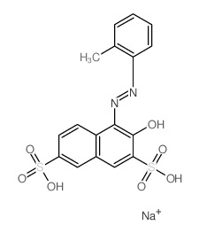 2,7-Naphthalenedisulfonic acid,3-hydroxy-4-[(2-methylphenyl)azo]-,disodium salt structure