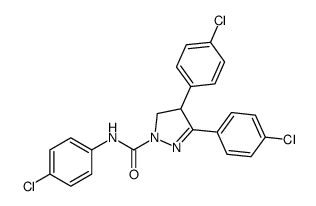 N,4,5-tris(4-chlorophenyl)-3,4-dihydropyrazole-2-carboxamide Structure