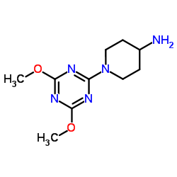 1-(4,6-Dimethoxy-1,3,5-triazin-2-yl)-4-piperidinamine Structure