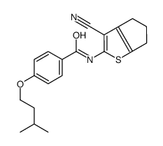 N-(3-cyano-5,6-dihydro-4H-cyclopenta[b]thiophen-2-yl)-4-(3-methylbutoxy)benzamide Structure