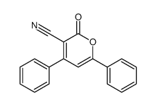 2-oxo-4,6-diphenylpyran-3-carbonitrile Structure