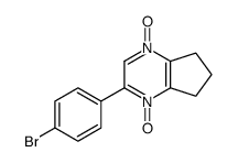 3-(4-bromophenyl)-4-oxido-6,7-dihydro-5H-cyclopenta[b]pyrazin-1-ium 1-oxide结构式