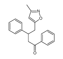 4-(3-methyl-1,2-oxazol-5-yl)-1,3-diphenylbutan-1-one Structure