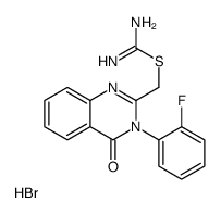 [3-(2-fluorophenyl)-4-oxoquinazolin-2-yl]methyl carbamimidothioate,hydrobromide Structure