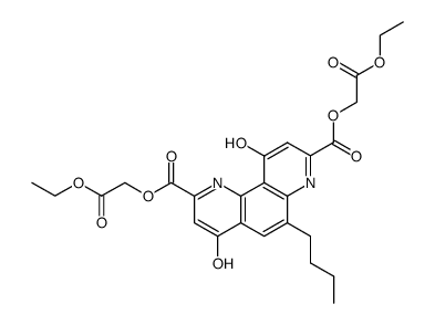 6-butyl-4,10-dioxo-1,4,7,10-tetrahydro-[1,7]phenanthroline-2,8-dicarboxylic acid bis-ethoxycarbonylmethyl ester结构式