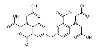 2-[bis(carboxymethyl)amino]-5-[[4-[bis(carboxymethyl)amino]-3-carboxyphenyl]methyl]benzoic acid Structure