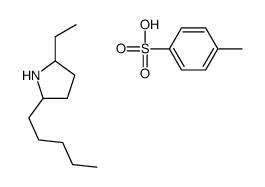 2-ethyl-5-pentylpyrrolidine,4-methylbenzenesulfonic acid结构式