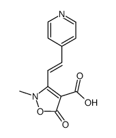 2-methyl-5-oxo-3-(trans-2-pyridin-4-yl-vinyl)-2,5-dihydro-isoxazole-4-carboxylic acid结构式