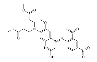 methyl N-[5-(acetylamino)-4-[(2,4-dinitrophenyl)azo]-2-methoxyphenyl]-N-(3-methoxy-3-oxopropyl)-beta-alaninate structure