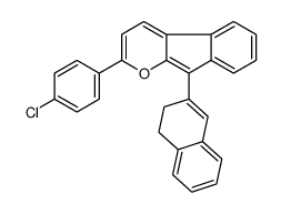 2-(4-chlorophenyl)-9-(3,4-dihydronaphthalen-2-yl)indeno[2,1-b]pyran Structure