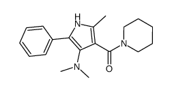 (4-Dimethylamino-2-methyl-5-phenyl-1H-pyrrol-3-yl)-piperidin-1-yl-methanone结构式