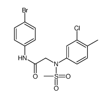 N-(4-bromophenyl)-2-(3-chloro-4-methyl-N-methylsulfonylanilino)acetamide结构式