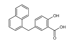 2-hydroxy-5-(naphthalen-1-ylmethyl)benzoic acid结构式