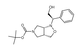 (3aR,6aR)-tert-butyl 1-((R)-2-hydroxy-1-phenylethyl)tetrahydro-1H-pyrrolo[3,4-c]isoxazole-5(3H)-carboxylate Structure