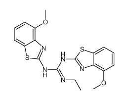 2-ethyl-1,3-bis(4-methoxy-1,3-benzothiazol-2-yl)guanidine结构式