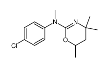 (4-chloro-phenyl)-methyl-(4,4,6-trimethyl-5,6-dihydro-4H-[1,3]oxazin-2-yl)-amine结构式