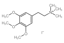 trimethyl-[2-(3,4,5-trimethoxyphenyl)ethyl]azanium Structure
