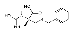 (2R)-3-benzylsulfanyl-2-(carbamoylamino)-2-methylpropanoic acid结构式