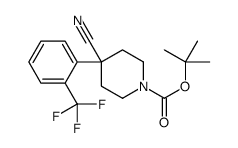 1-BOC-4-CYANO-4-(2-TRIFLUOROMETHYLPHENYL)-PIPERIDINE structure