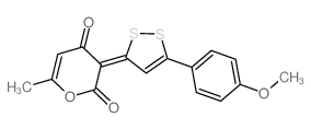 (3Z)-3-[5-(4-methoxyphenyl)dithiol-3-ylidene]-6-methyl-pyran-2,4-dione Structure