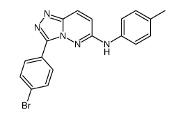 3-(4-bromophenyl)-N-(4-methylphenyl)-[1,2,4]triazolo[4,3-b]pyridazin-6-amine结构式