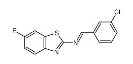 1-(3-chlorophenyl)-N-(6-fluoro-1,3-benzothiazol-2-yl)methanimine结构式