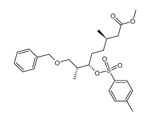(-)-methyl (3R,6S,7R)-8-benzyloxy-3,7-dimethyl-6-p-toluenesulfonyloxyoctanoate Structure