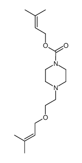1-[2-(3-methyl-2-butenyl)oxyethyl]-4-(3-methyl-2-butenyl)oxycarbonylpiperazine结构式