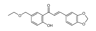 (E)-3-Benzo[1,3]dioxol-5-yl-1-(5-ethoxymethyl-2-hydroxy-phenyl)-propenone Structure