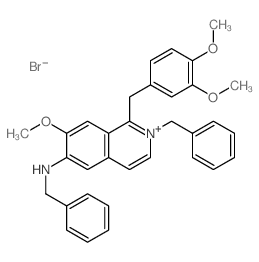 N,2-dibenzyl-1-[(3,4-dimethoxyphenyl)methyl]-7-methoxy-1H-isoquinolin-6-amine Structure