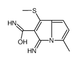 3-imino-5-methyl-1-methylsulfanylpyrrolizine-2-carboxamide Structure