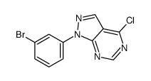 1-(3-溴苯基)-4-氯-1H-吡唑并[3,4-d]嘧啶结构式