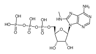 8-methylamino-O5'-tetrahydroxy[1]triphosphoryl-adenosine结构式