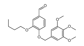 3-butoxy-4-[(3,4,5-trimethoxyphenyl)methoxy]benzaldehyde Structure