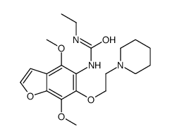 1-[4,7-dimethoxy-6-(2-piperidin-1-ylethoxy)-1-benzofuran-5-yl]-3-ethylurea结构式